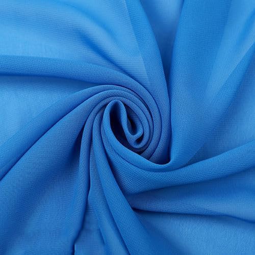 YYCRAFT Chiffon Fabric by The Yard 59" Wide 10 Yards, Turquoise