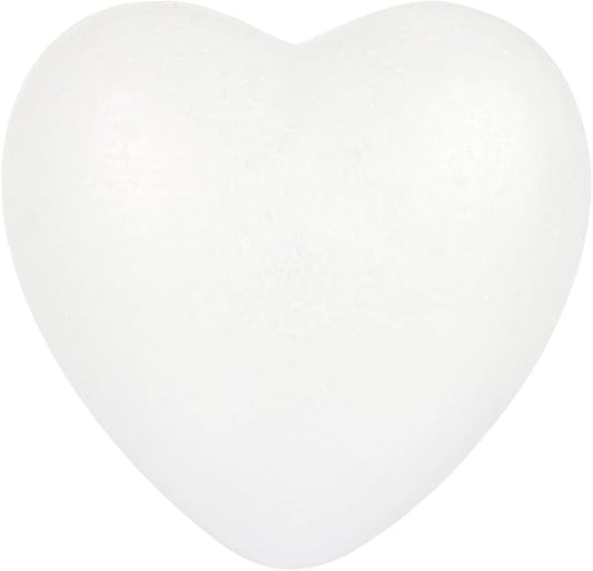 Gadpiparty Heart-Shaped Foam Balls for Crafts DIY Wedding Decorations Valentine S Day Christmas 5.90 X 5.90 X 2.36 Inch Paintable Hearts for Art Projects