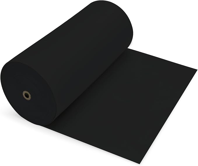 54IN X 600FT Plastic Table Cover Roll, Plastic Table Cloths for Parties, Birthday, Weddings, Banquet,Disposable Tablecloth Roll for All Shape Tables,Party Supplies. (Black, 54 Inch X 600 Feet)