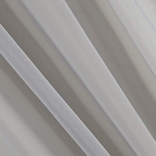 AK TRADING CO. 120" Wide (10ft Wide) X 10 Yards Roll - Sheer Voile Chiffon Fabric - Perfect for Draping Panels and Masking for Weddings, Parties & Events, Tent Draping