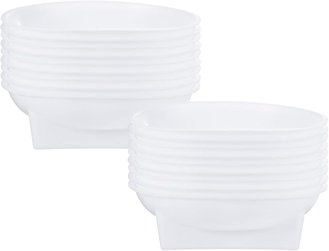 M METERXITY 18-Pack Floral Foam Round Bowls, 6.3 Inch Round Arrangements DIY Floral Bowls, Flower Arrangements Round Floral Supplies for Holiday/Wedding/Party/Birthday Decor [White]
