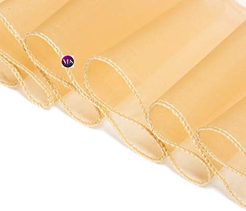 VDS Pack of 125 Organza Chair Sashes for Weddings & Events Décor | Sheer Shiny Dining Chair Bows for Banquet, Party, Reception | Reusable Decorative Sash for Folding & Chiavari Chairs - Champagne
