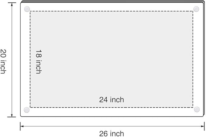 NIUBEE Clear Acrylic Wall Mount Floating Frameless Picture Frame Up to 18x24 Photo for Poster Photography Frames-Double Panel(Full Frame is 20.5x26.5 inch)