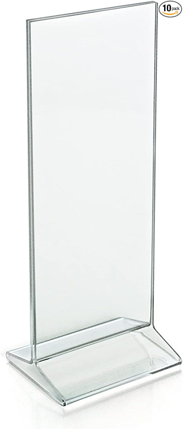 Azar Displays 142745 4.25" W x 11" H Vertical Top-Load Sign Holder