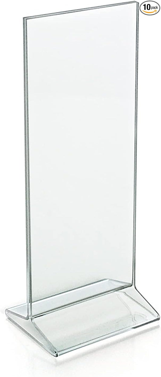 Azar Displays 142745 4.25" W x 11" H Vertical Top-Load Sign Holder