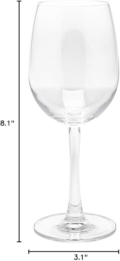 Restaurantware Voglia Nude 12 Ounce White Wine Glasses Set Of 12 Crystal Wine Glasses - Laser-Cut Rim Fine-Blown Crystal Wine Glasses For Chardonnay Pinot Grigio Sauvignon Blanc Dishwasher-Safe