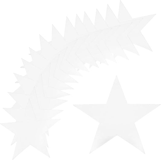 MECCANIXITY 96Pcs Silvery Star Cutouts Double Printed Paper Stars Decoration Cardboard Star for Classroom Wall Party Movie Night Party Supplies, 11 Inches