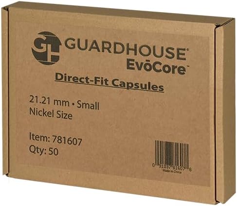 Direct-Fit Coin Capsules For Nickel size 21.2mm Box of 50