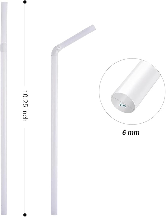 200 Count 100% Plant-Based Compostable 10.25 in Long PLA Straws-Plasticless Biodegradable Bendy Drinking Straws-A Fantastic Eco Friendly Alternative to Plastic Straw