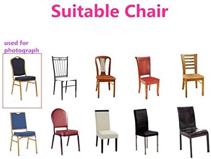 6 Pieces Stretch Polyester Spandex Dining Chair Covers Chair Protectors for Wedding Banquet Party (6, Metallic Silver)