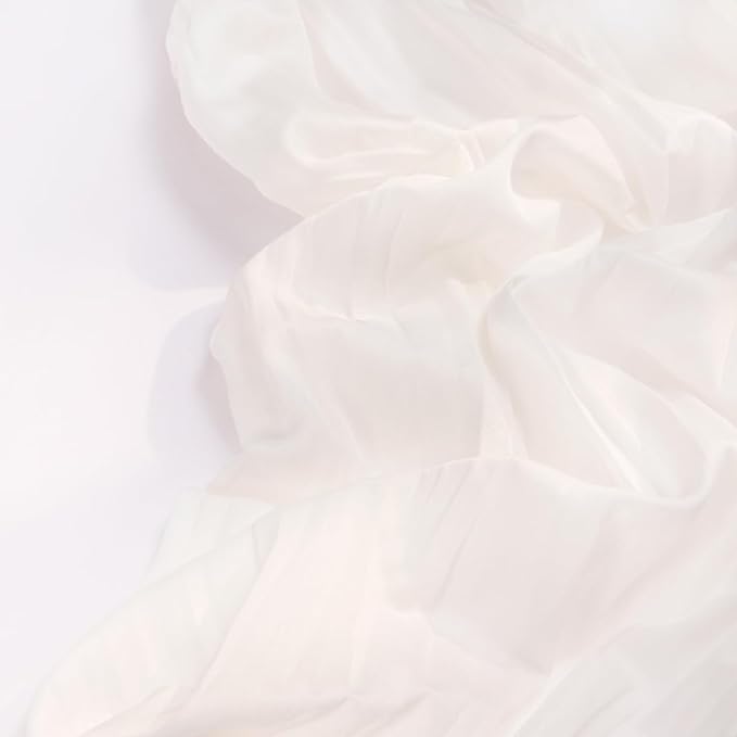 DeZerlor Ivory White Cheesecloth Table Runner 12 Pack Spring Easter Table Runners Boho Gauze 120 Inches White Cheese Cloth Table Decor for Wedding Bridal Baby Shower Parties