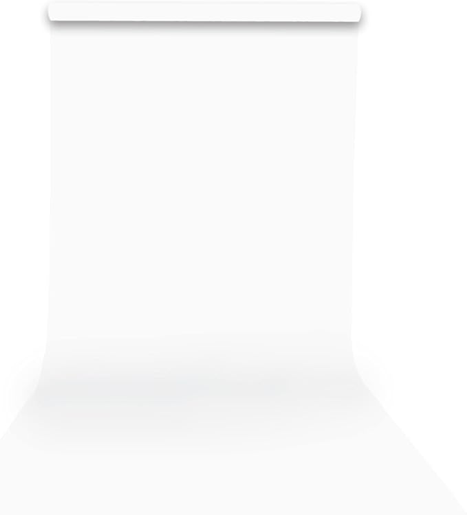 Yizhily Seamless White Backdrop Paper Roll, 53" x 16.4', Heavyweight Matte Arctic White Photo Background for Small Studio Headshots, Tabletop Product & Food Photography