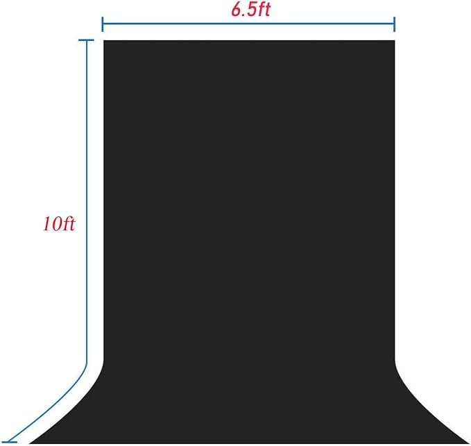 8.5x10ft Background Stand with 6.5x10ft White and Black Chromakey Backdrop Screen, Adjustable Background Holder Support System Kit, Clamp for Photography Video Studio Portrait Product Shooting