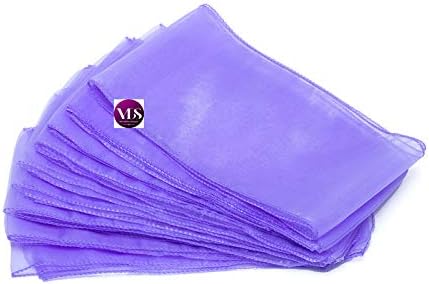 VDS Pack of 75 Organza Chair Sashes for Weddings & Events Décor | Sheer Shiny Dining Chair Bows for Banquet, Party, Reception | Reusable Decorative Sash for Folding & Chiavari Chairs - Lavender