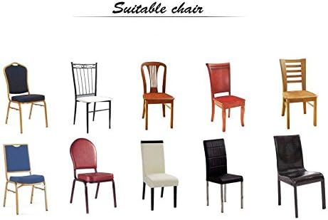 10 Pieces Stretch Polyester Spandex Dining Chair Cover Covers Slipcovers for Wedding Banquet Party (10, Metallic Gold)
