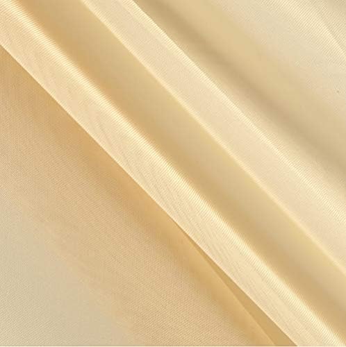 AK TRADING CO. Sheer Voile Chiffon IFR Fabric - 120" x 120 Yards Roll - Flame Retardant - Ideal for Draping, Elegant Events, Tent Draping - Perfect for Weddings and Parties - Champagne