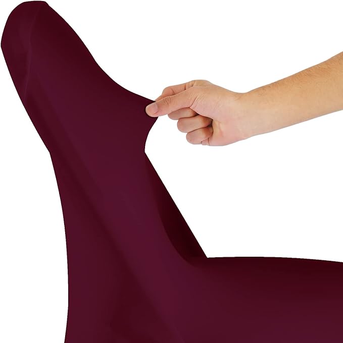 magalo 12 Pack Burgundy Spandex Folding Waterproof Chair Cover, Stretch Chair Cover Protector for Wedding, Party, Dining Banquet and Other Special Events