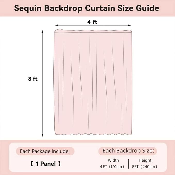 Sugargirl Burgundy Sequin Backdrop Curtain 4FTx8FT Glitter Burgundy Background Drapes Sparkle Photography Backdrop for Party Wedding Birthday Wall Decoration(1 Panel)