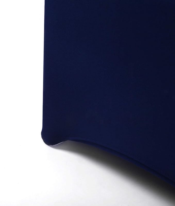 Peomeise 12pcs Stretch Spandex Chair Cover for Wedding Party Dining Banquet Event (Navy, 12)