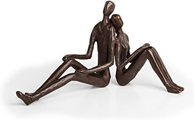 Danya B. Romantic Couple Cast Bronze Sculpture – Contemporary Home Décor for Any Room or Office, Unique Gift for Birthday, Wedding, or Anniversary