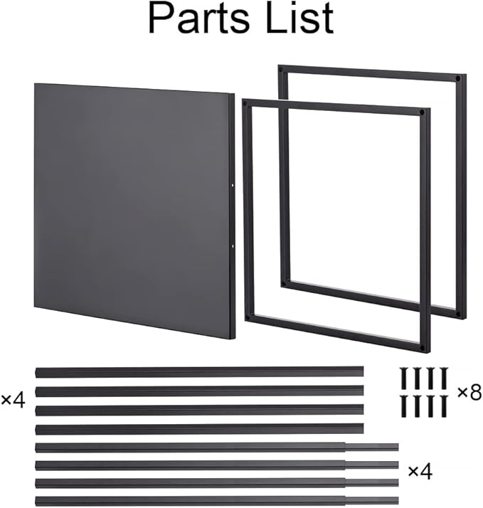 Black Tall Plant Stand: 23.6in, With Metal Panel, Packs of 10 | Columnar Cube Shape, Easy to Assembly, Flowers Cakes Drinks Display Table Centerpieces for Wedding Party Event
