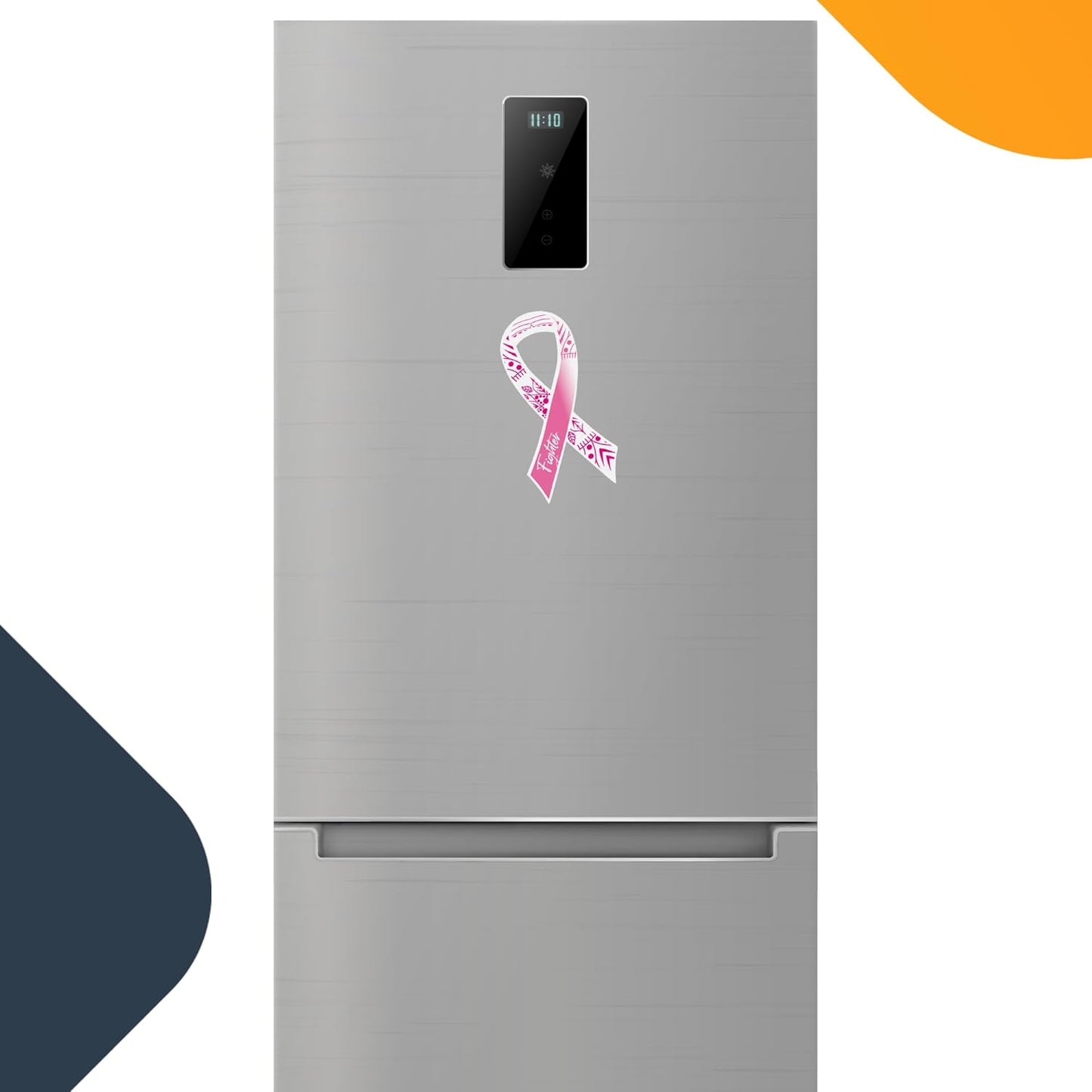 Magnet Me Up Breast Cancer Pink Mandala Fighter Ribbon Magnet Decal, 3.5x7 Inches, Automotive Magnet for Car Truck SUV, Any Magnetic Surface, Gift of Empathy, Encourage Bravery, Crafted in USA