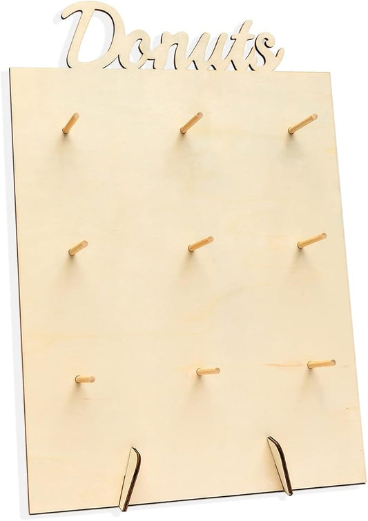 Donut Wall Display Stand Wood Doughnuts Stands Display for Wedding Party Decoration