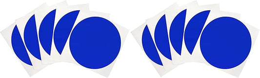 ChromaLabel 4 Inch Round Label Removable Color Code Dot Stickers, High Visibility for Warehouse Inventory, 100 Labels per Pack, Dark Blue (Pack of 2)