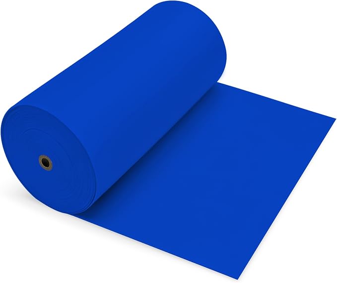 54IN X 600FT Plastic Table Cover Roll, Plastic Table Cloths for Parties, Birthday, Weddings, Banquet,Disposable Tablecloth Roll for All Shape Tables,Party Supplies(Blue, 54 Inch X 600 Feet)
