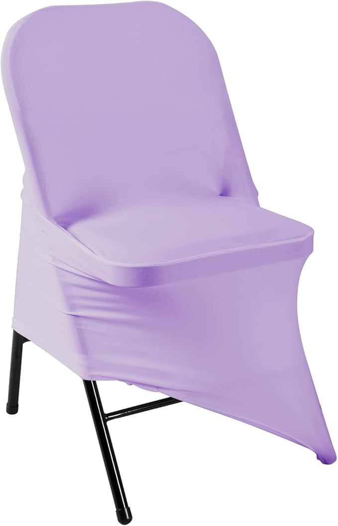 Spandex Chair Cover,12PCS,Living Room Folding Chair Covers,Removable Chair Covers Washable Protector Stretch Chair Cover for Party, Banquet,Wedding Event,Hotel(Lavender)