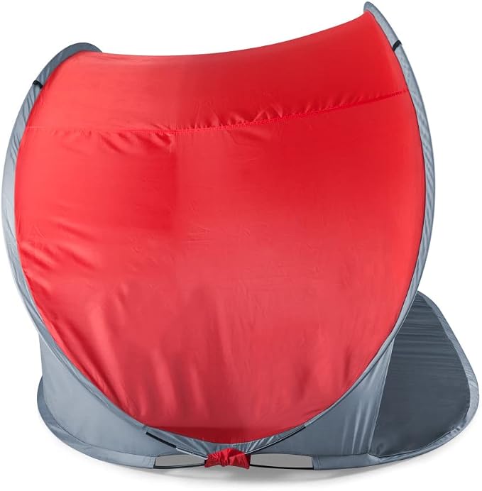 PICNIC TIME NCAA Georgia Tech Yellow Jackets Manta Portable Beach Tent, Pop Up Tent, Beach Sun Shelter Pop Up, (Gray with Black Accents)