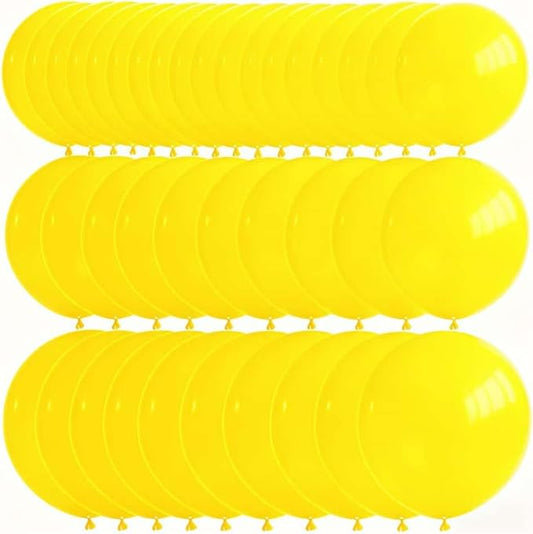 50 Pcs Giant Yellow Latex Balloon Kit - Mixed Sizes 18", 24", 36" Pool Party Decorations for Easter, Thanksgiving, Baby Shower, Summer Parties, Halloween & Events