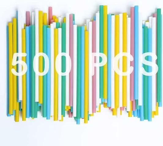 500 pcs 5.75" Short Cocktail Straws Plastic-Free,Colorful Disposable Drinking Straws,Plant-Based Stylish Party Straws,A Plasticless Sturdy Drinking Straws for Hot and Cold Drinks Not Foggy