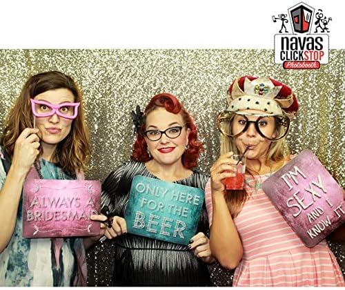 Plastic Photo Booth Prop Signs - Set of 10 Phrases - PARTY Mix