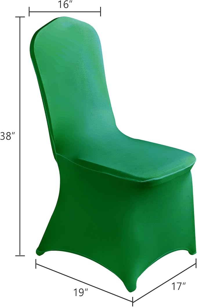 SuperO Waterproof Spandex Chair Cover 25PCS, Stretch Dining Chair Covers, Polyester Outdoor Chair Covers, Protector Stretch Chair Cover for Party Universal, Banquet, Wedding Event, Hotel(Emerald)