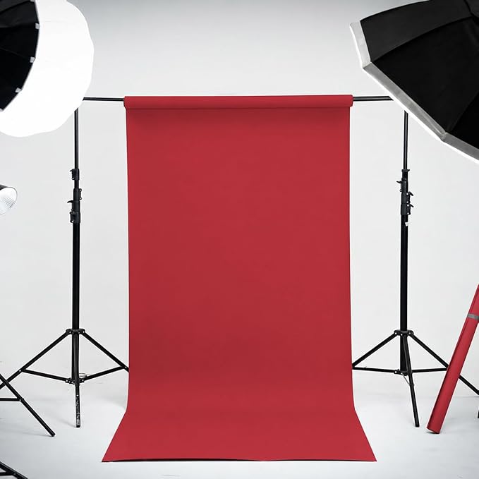 Kate Seamless Paper Backdrop Red Seamless Backdrop Paper Rolls (106.8''x32.8' Scarlet)