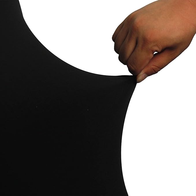 WELMATCH Black Spandex Folding Chair Covers - 50 PCS Special Events Wedding Party Decoration Stretch Elastic Chair Covers (Black, 50)