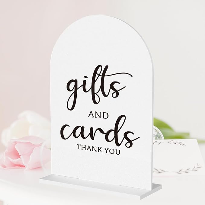6 Pcs Wedding Sign Decor, Ceremony Sign, Wedding Sign for Reception & Event Party,Bridal Shower Decorations, Wedding Table Sign Accessories for Anniversary and Event 5x7 Inch White