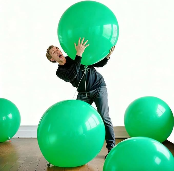 30 Pack Green Balloons 36 Inch Green Latex Large Balloon Bulk - for Forest Party Decorations and Events