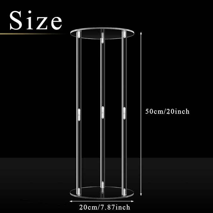 Teenyyou 6 Pcs 20 Inch Tall Acrylic Vase Wedding Centerpieces Clear Flower Stand Acrylic Centerpiece Stand Floral Vase Elegant Display Holder for Wedding Birthday Party Table Decorations