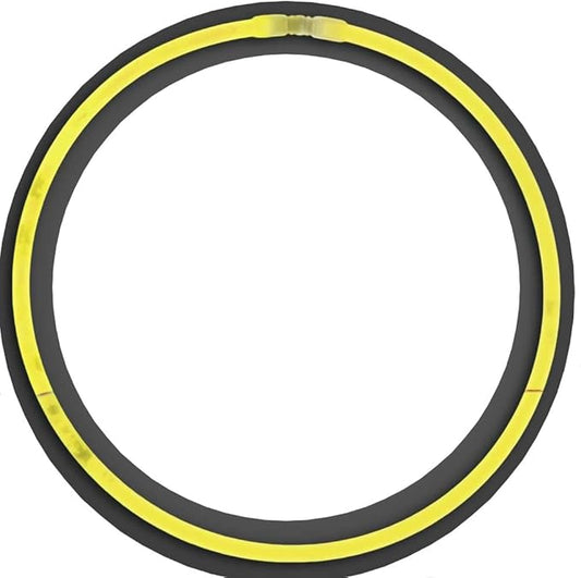 Glow Sticks Bulk Wholesale Necklaces, 1200 22” Yellow Glow Stick Necklaces, Bright Color, Glow 8-12 Hrs, Connector Pre-Attached, Sturdy Packaging, GlowWithUs Brand
