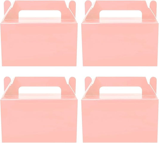 Oletx 50Pcs Pink Gable Gift Boxes, 5.9'' Small Party Favor Treat Box, Goodie Box, Candy Box for Valentine's Day, Birthday, Baby Shower, Classroom Activity and Any Fun Occasion