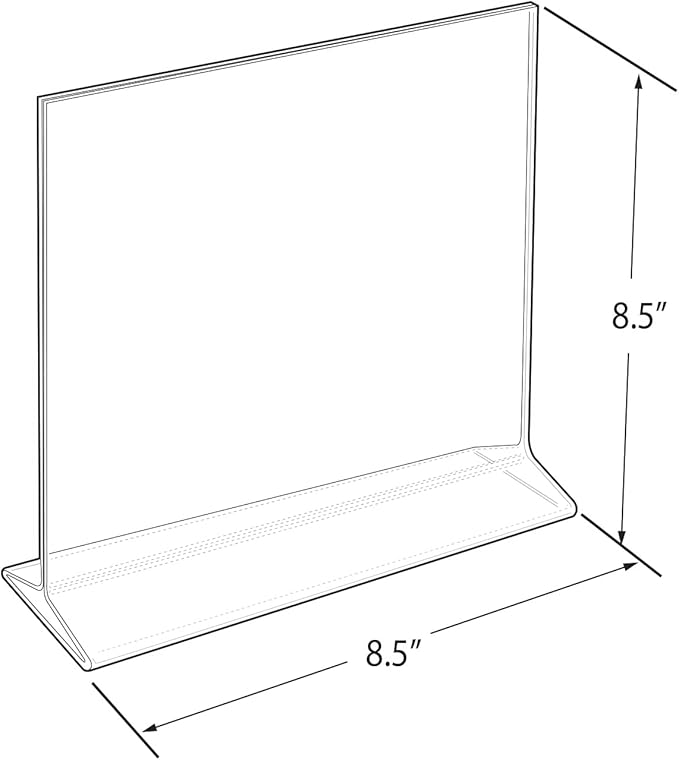 Azar Displays 142717 8.5-Inch Width by 8.5-Inch Height Top-Load Acrylic Sign Holder, 10-Pack