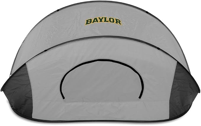 PICNIC TIME NCAA Georgia Tech Yellow Jackets Manta Portable Beach Tent, Pop Up Tent, Beach Sun Shelter Pop Up, (Gray with Black Accents)