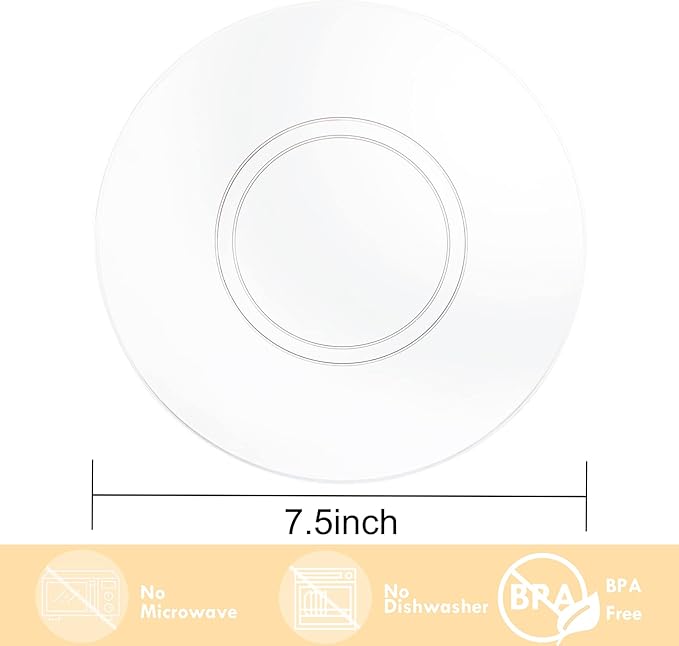 Hioasis 100pcs Clear Plastic Plates for Party - 7.5" Dinner Plates Disposable, Heavy -duty, Classy and Elegant for Wedding