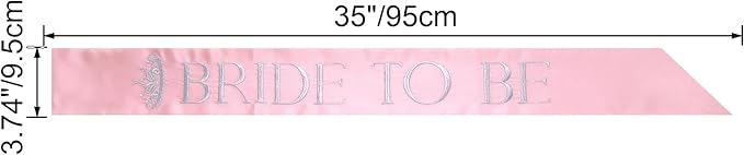 Embroidered Bride to Be Sash Double-Layer Satin Sash Bridal Shower Hen Night Bachelorette Party Accessories(Rose Gold)