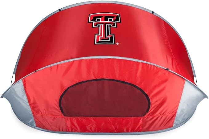 PICNIC TIME NCAA Georgia Tech Yellow Jackets Manta Portable Beach Tent, Pop Up Tent, Beach Sun Shelter Pop Up, (Gray with Black Accents)