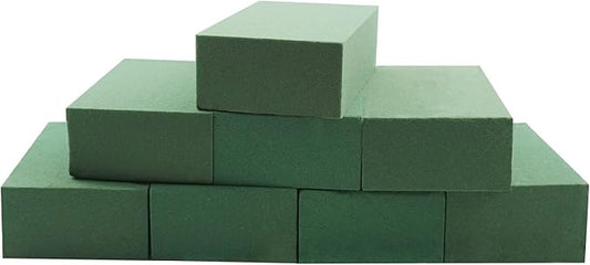 Prashent 8Pcs Floral Foam Blocks,Green Wet Dry Flower Foam Plant Foam for Fresh & Artificial Flower Arrangements DIY Craft 5.5”L X 3.1”W X 1.7”H