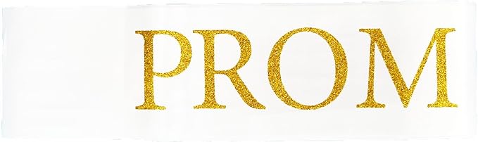 10Pcs Prom Court Sashes, School Dance Graduation Party Accessories for Prom King and Queen，Graduation Party White Gold