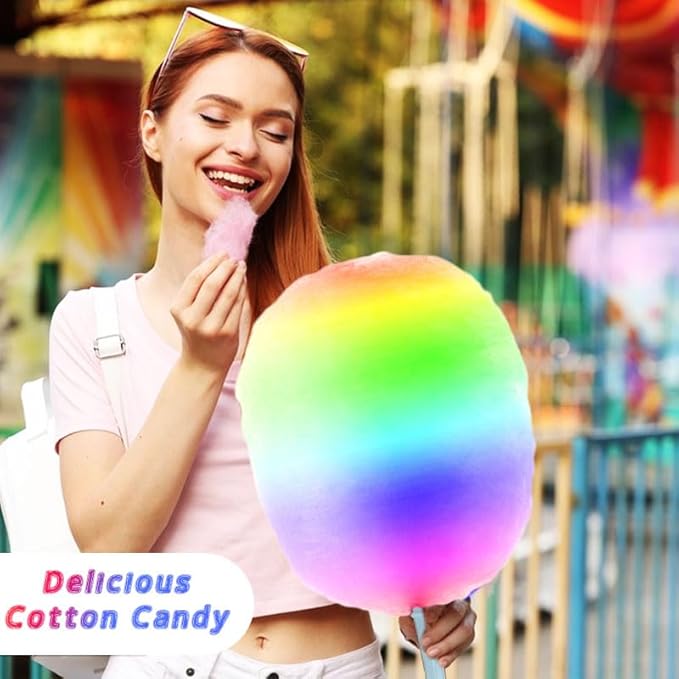 30 Pcs LED cotton candy cones,Glowing cotton candy sticks，Cotton candy holder reusable and waterproof, suitable for Christmas party (colorful)
